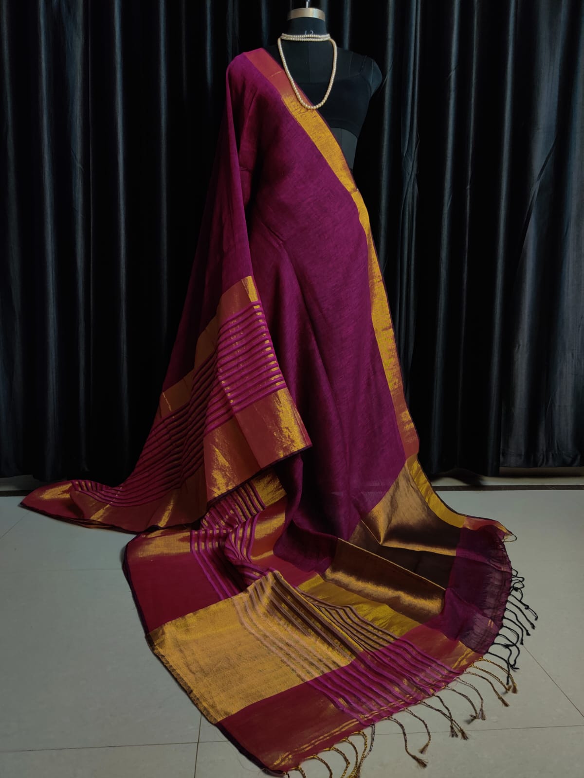Pure linen by linen saree