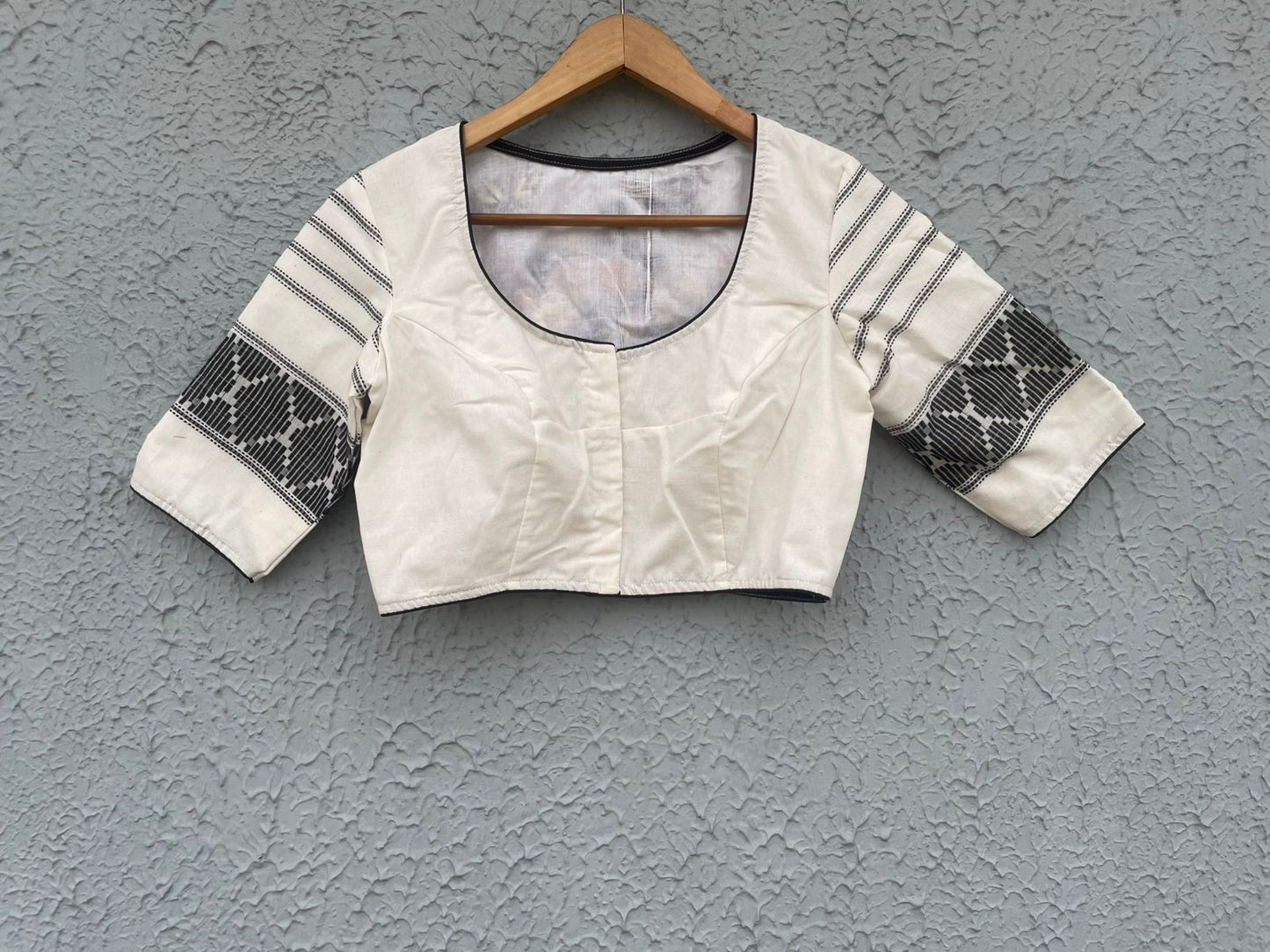 Cotton hand embroidered work designer blouse