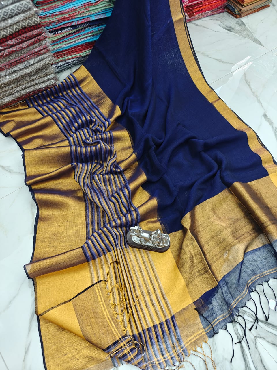 Pure linen by linen saree