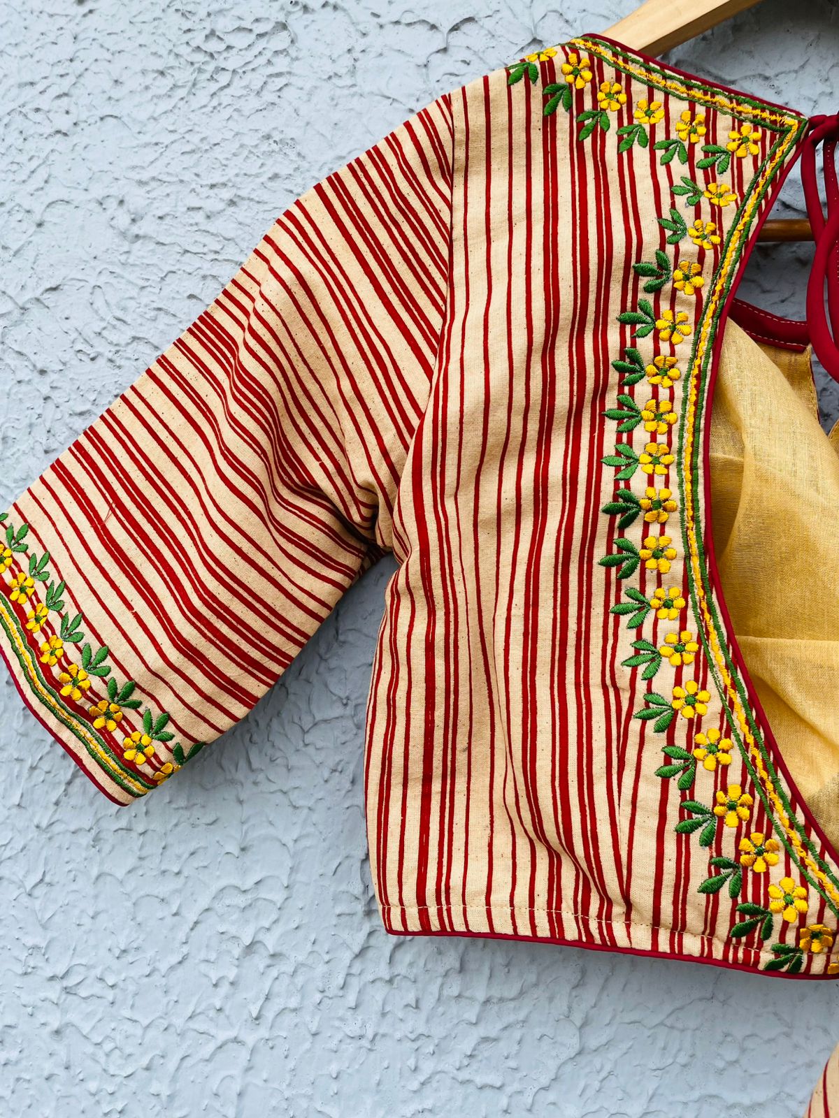 Cotton embroidered designer blouses