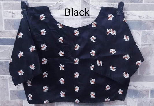 Malai cotton boatneck ready made blouse