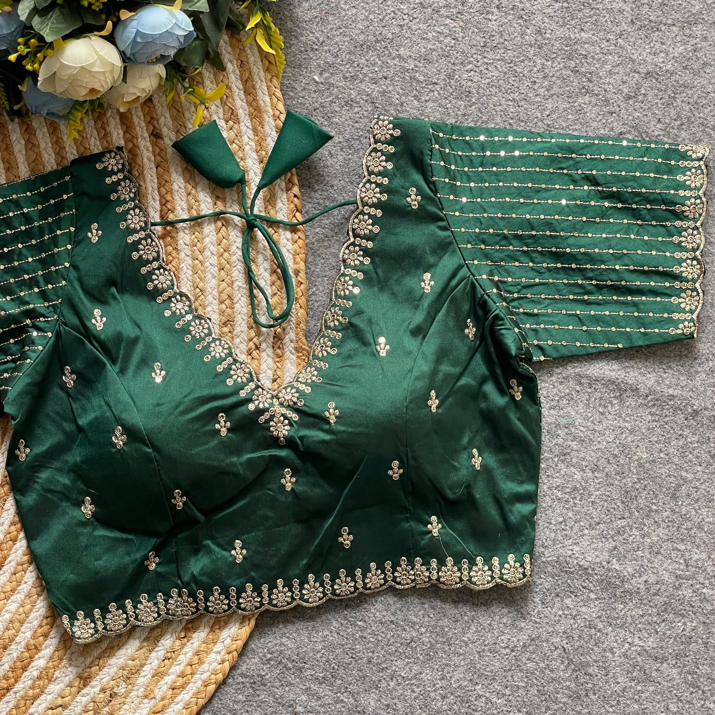 Banarasi silk ready made blouse