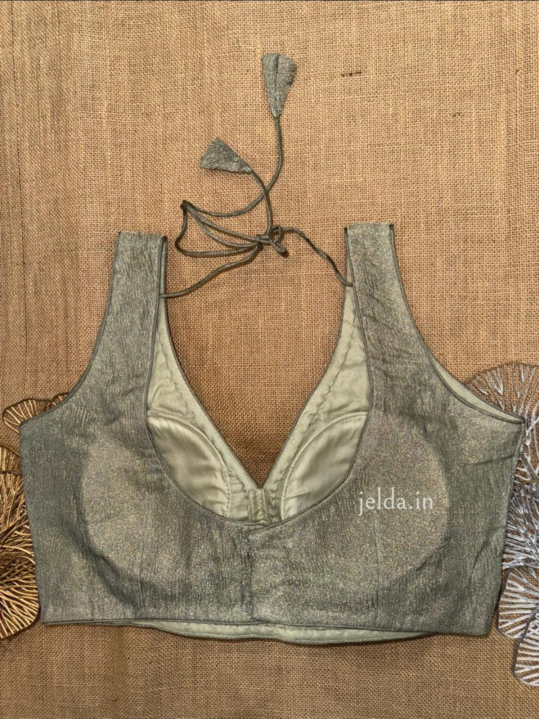 Premium Plain Sleeveless V Neck Blouses – Silk Fabric