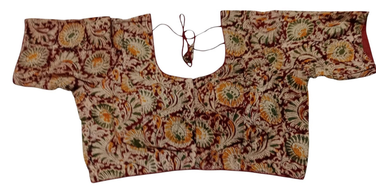 Kalamkari Pure Cotton ready made blouse