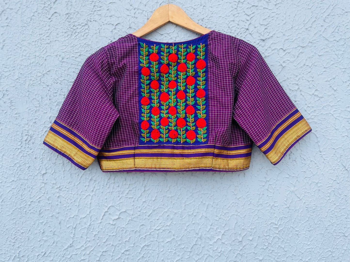 Embroidery handwork designer blouse