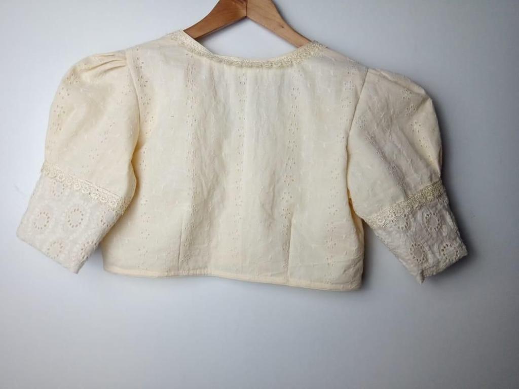 Hakoba cotton puff sleeve Designer Blouse