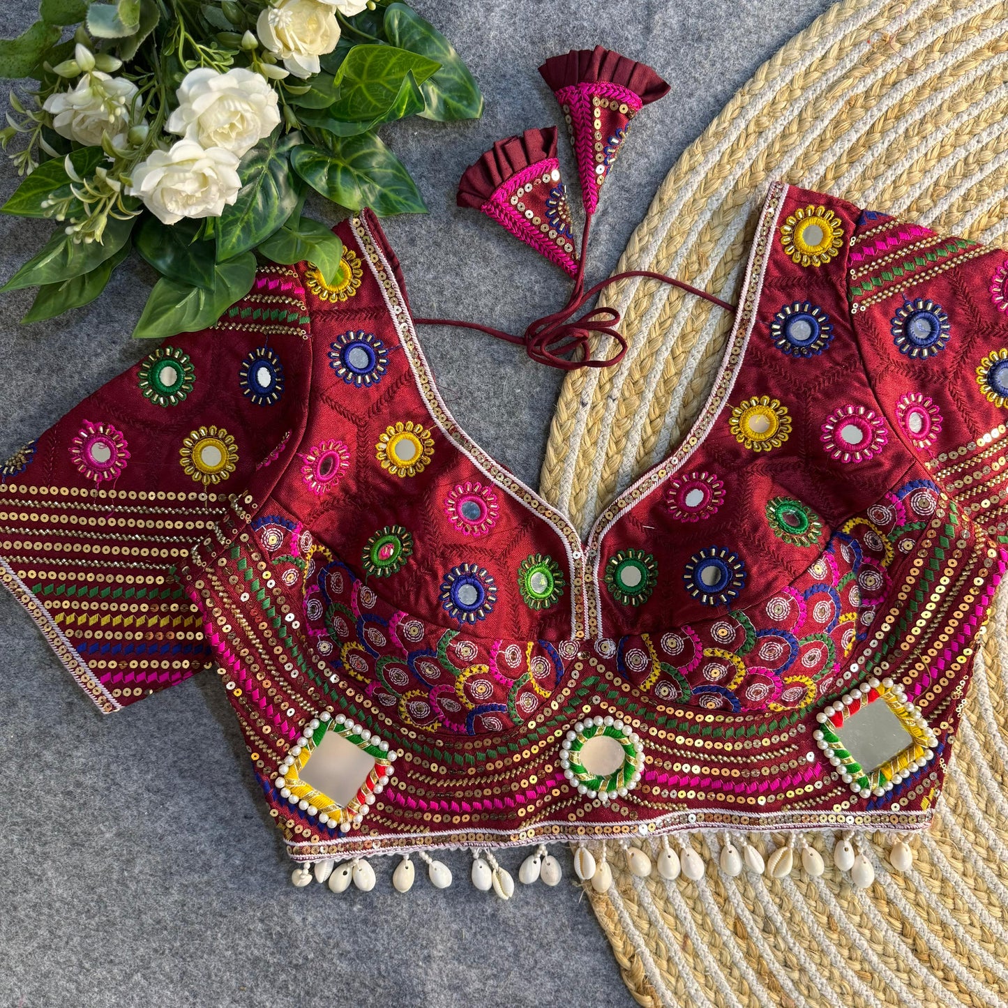 Beautiful Traditional heavy italian silk ready made blouse