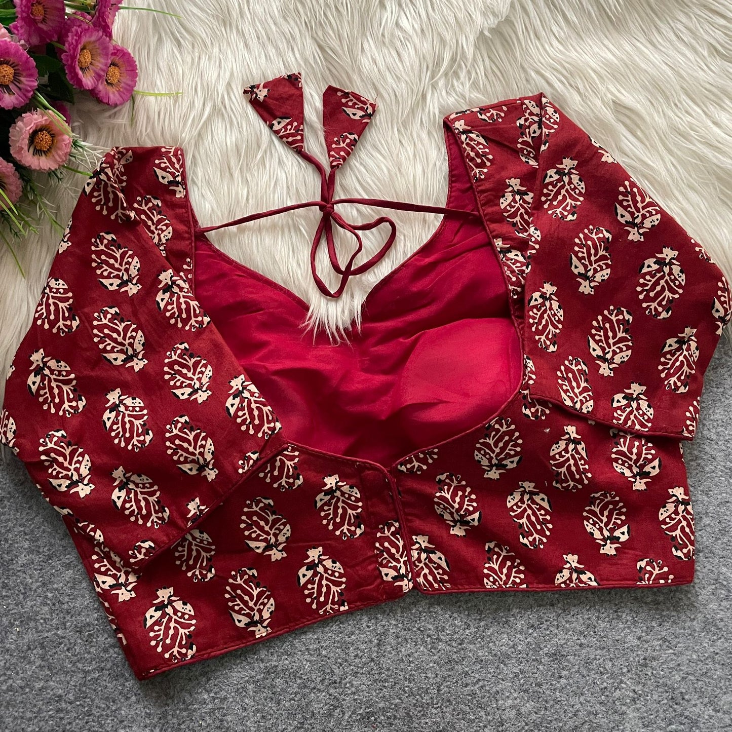 Ajrakh Cotton Galaxy ready made blouse