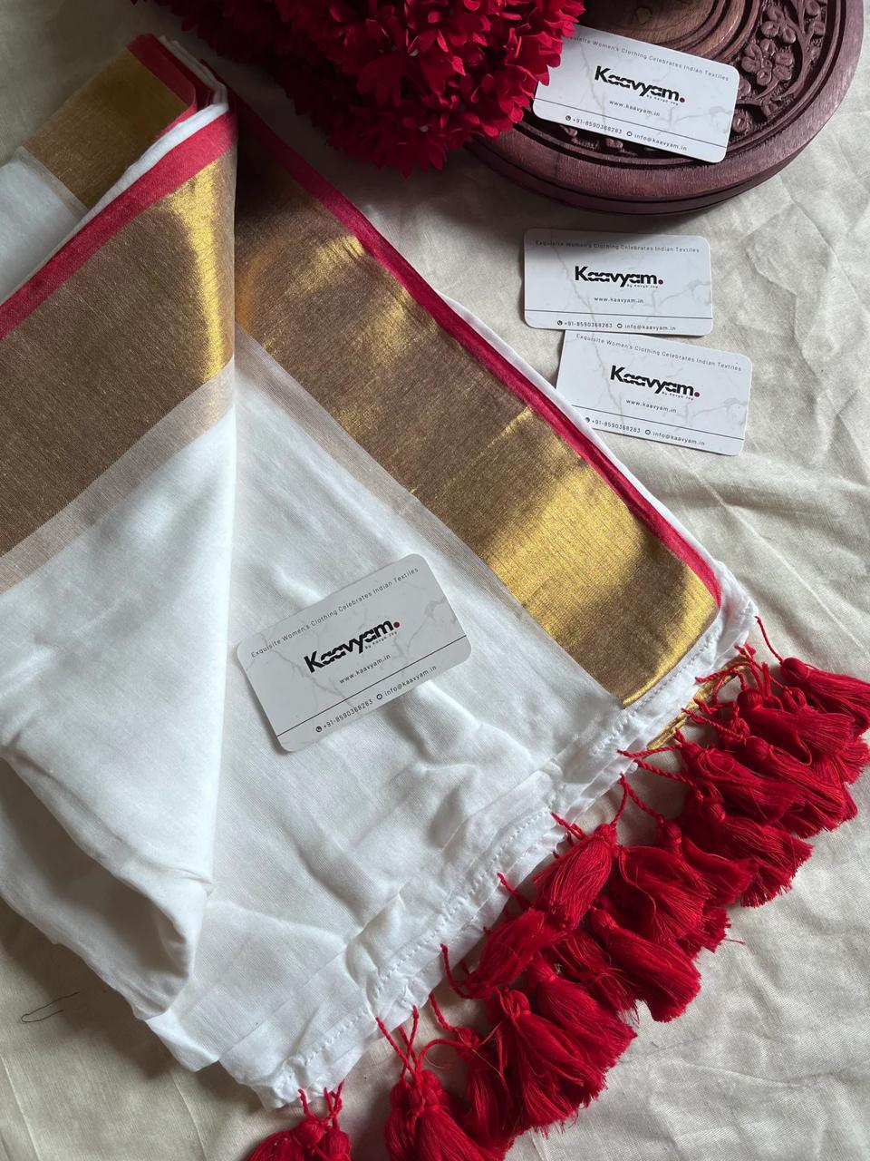 Pure Mul Mul cotton by cotton saree