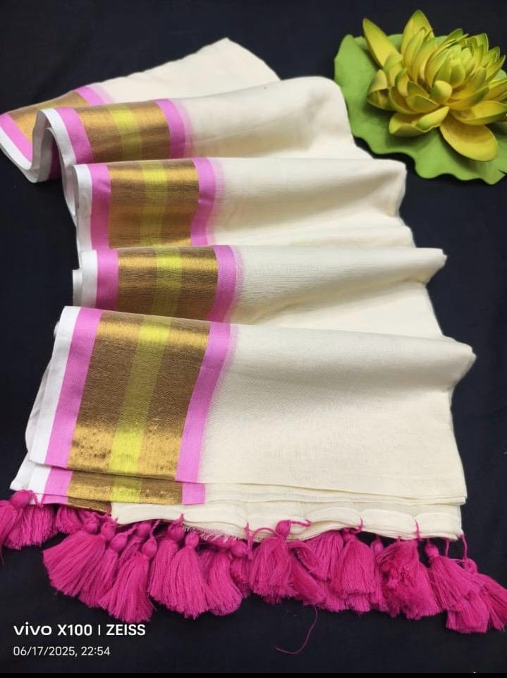 Pure Mul Mul cotton by catton saree