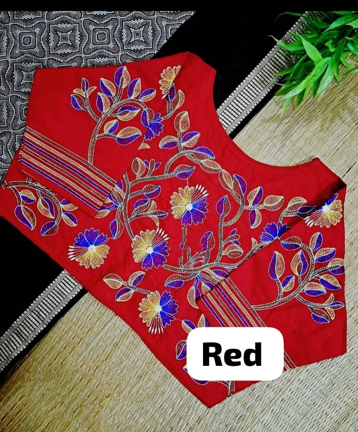 Kantha embroidery ready made blouse