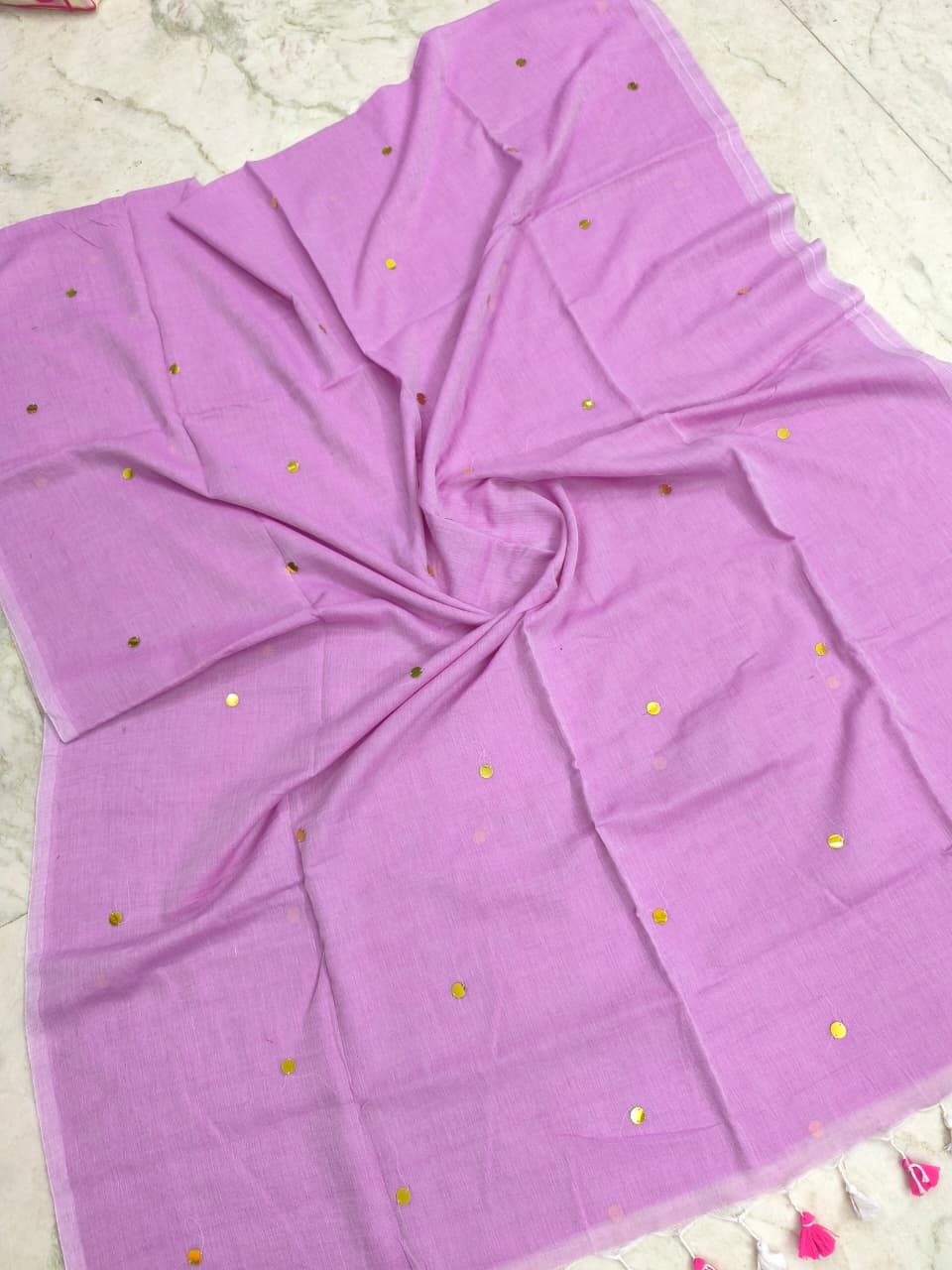Pure mul cotton by cotton saree