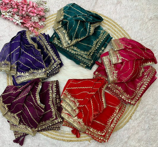 Pure Zimmy Choo Satin Saree