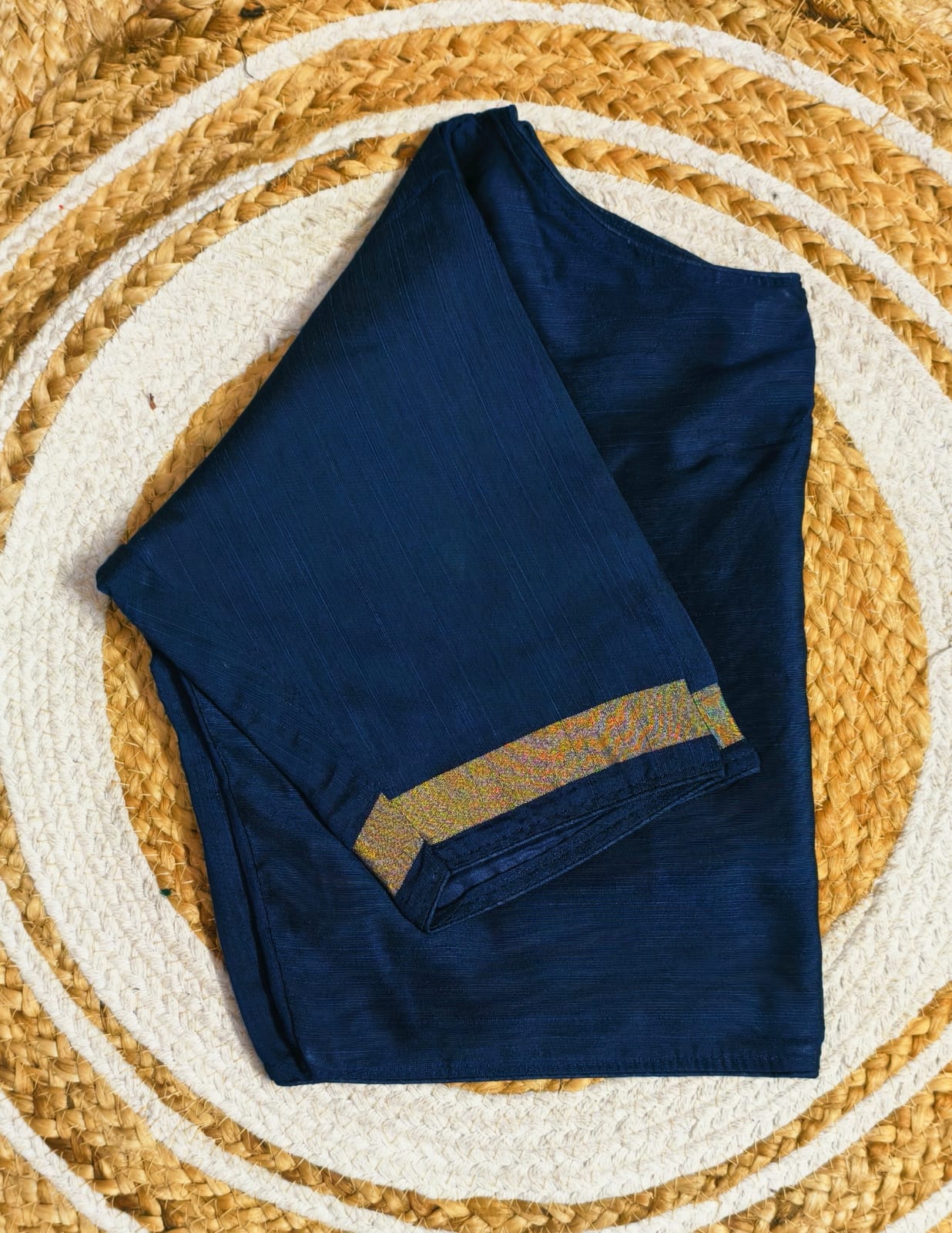 Ghicha silk boat neck ready made blouses