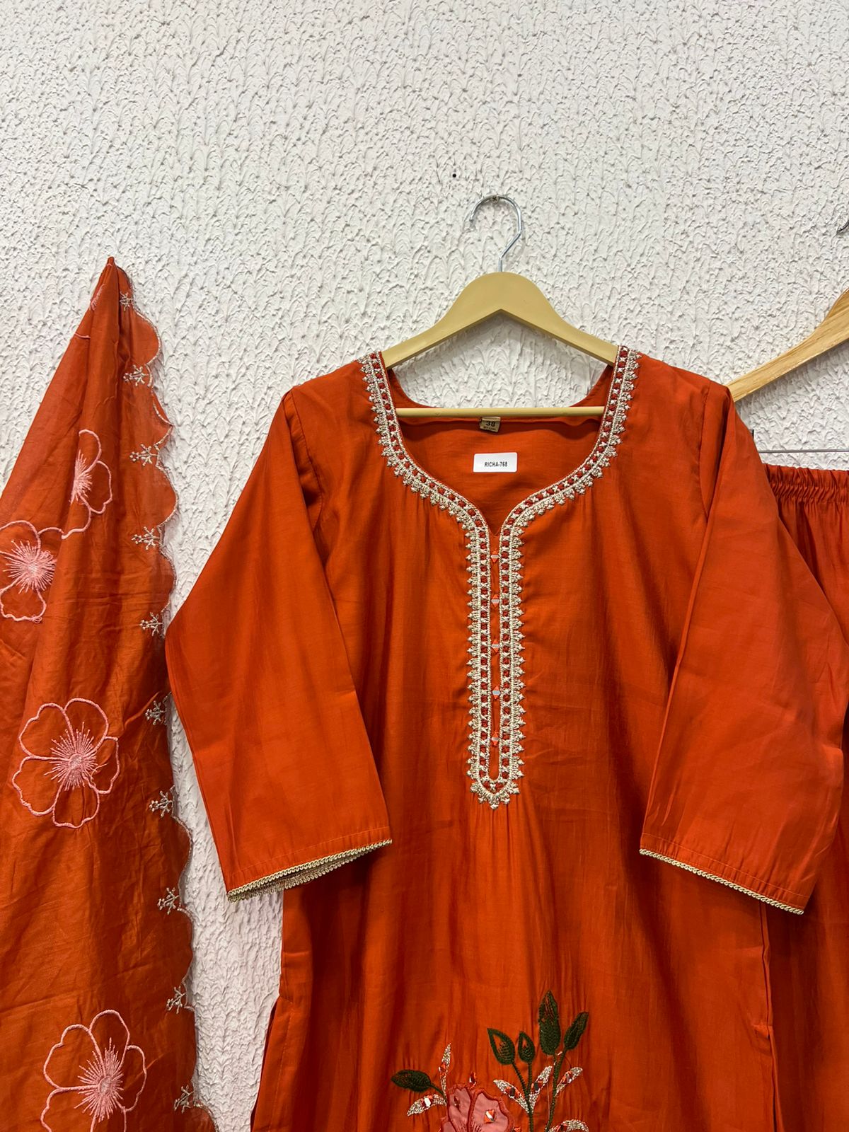 Cotton embroidery work salwar suit