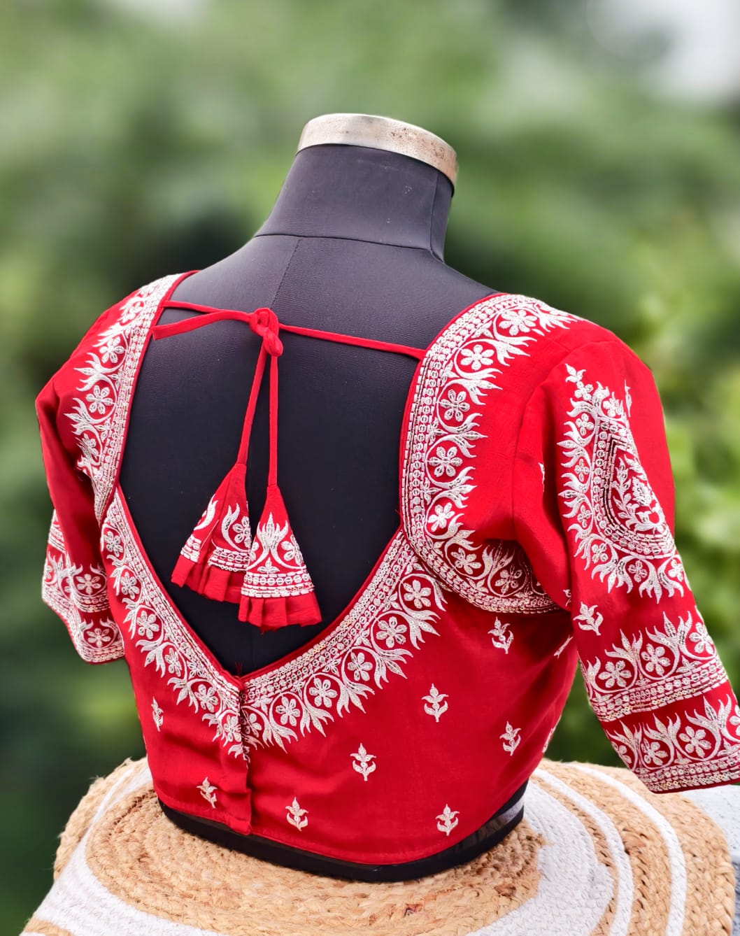Vichitra silk embroidery ready made blouses