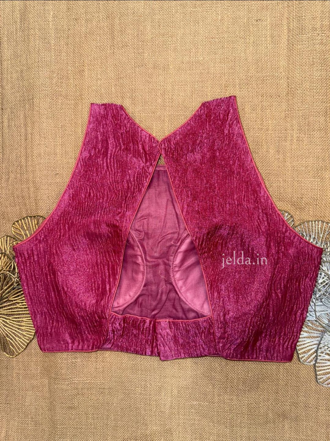 Premium Plain Sleeveless High Neck Blouses – Silk Fabric