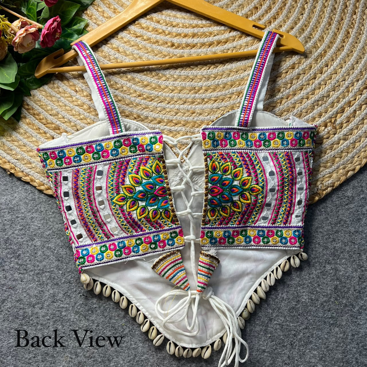 Heavy Thread + Real Mirror & Real Work ready made blouse