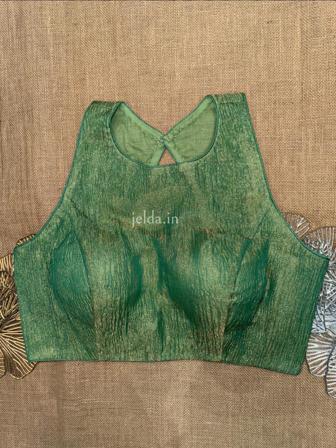Premium Plain Sleeveless High Neck Blouses – Silk Fabric