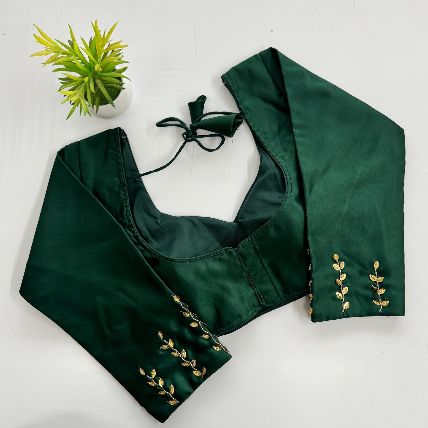A Beauty Of Golden Handwork With Sequins All Over - Premium Readymade Blouse