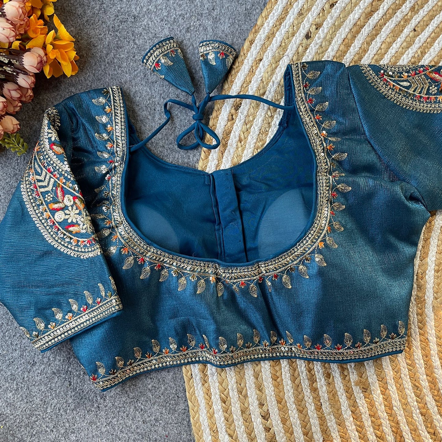 Heavy Embroidery With Beautiful Works ready made blouse