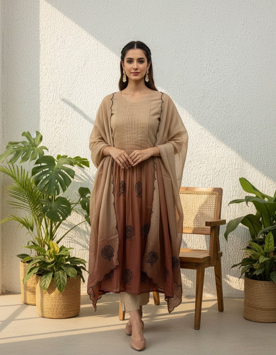 Cotton embroidery salwar suit