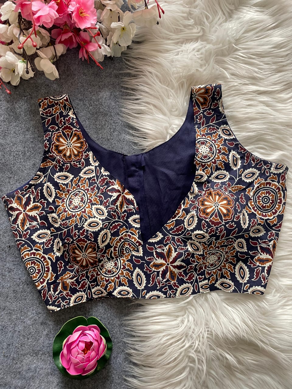 Ajrakh Cotton - Premium Readymade Blouse