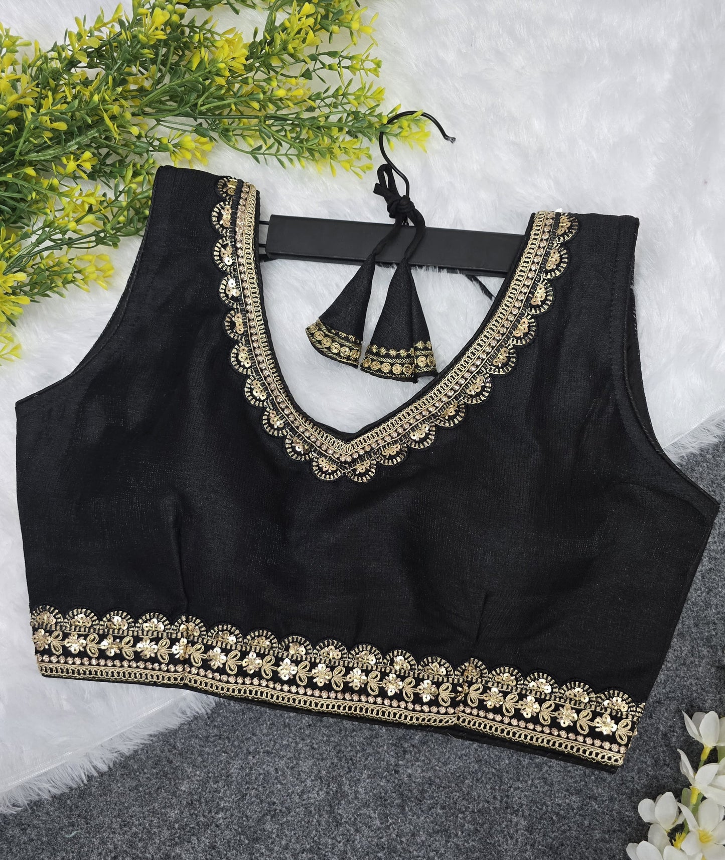 Slub silk partywear ready made blouses