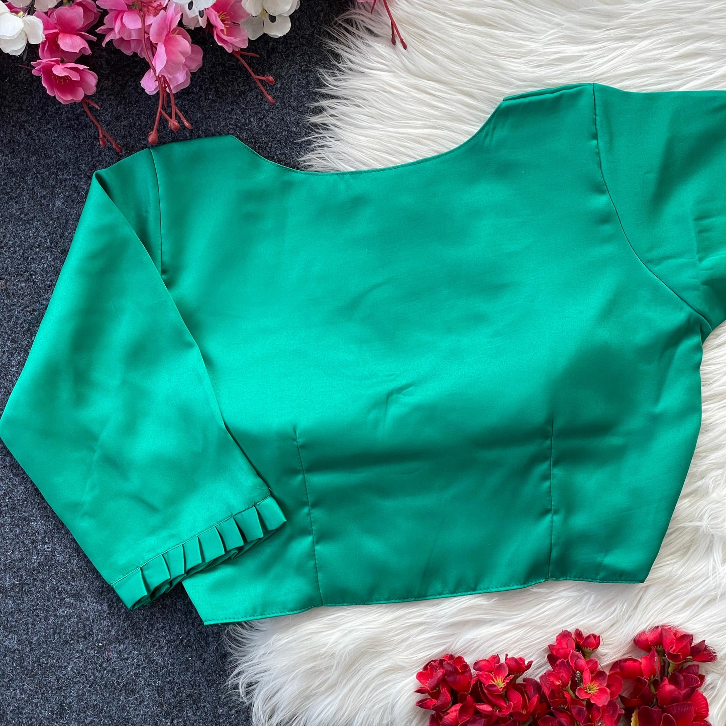 Pure Malai Satin ready made blouse