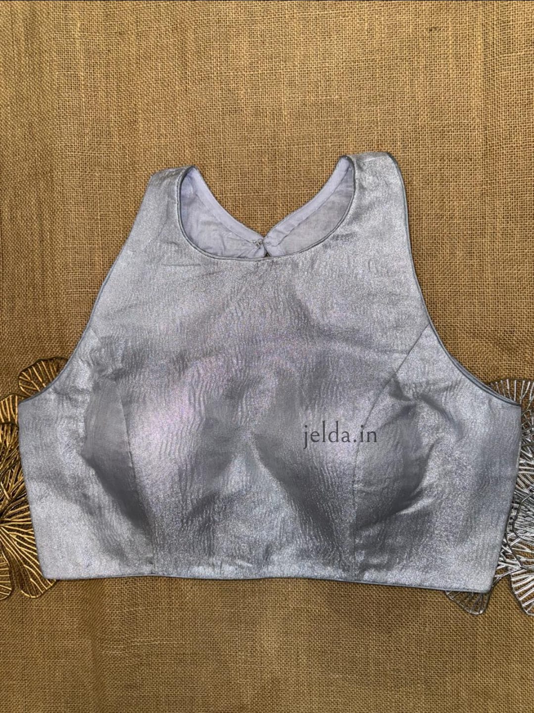 Premium Plain Sleeveless High Neck Blouses – Silk Fabric