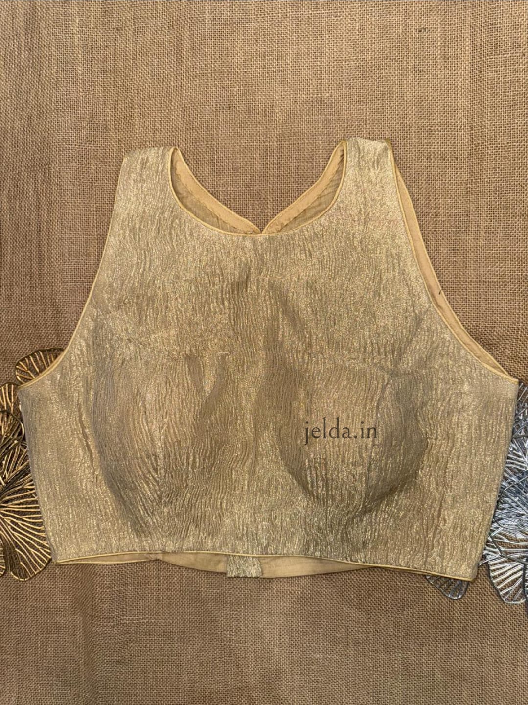 Premium Plain Sleeveless High Neck Blouses – Silk Fabric