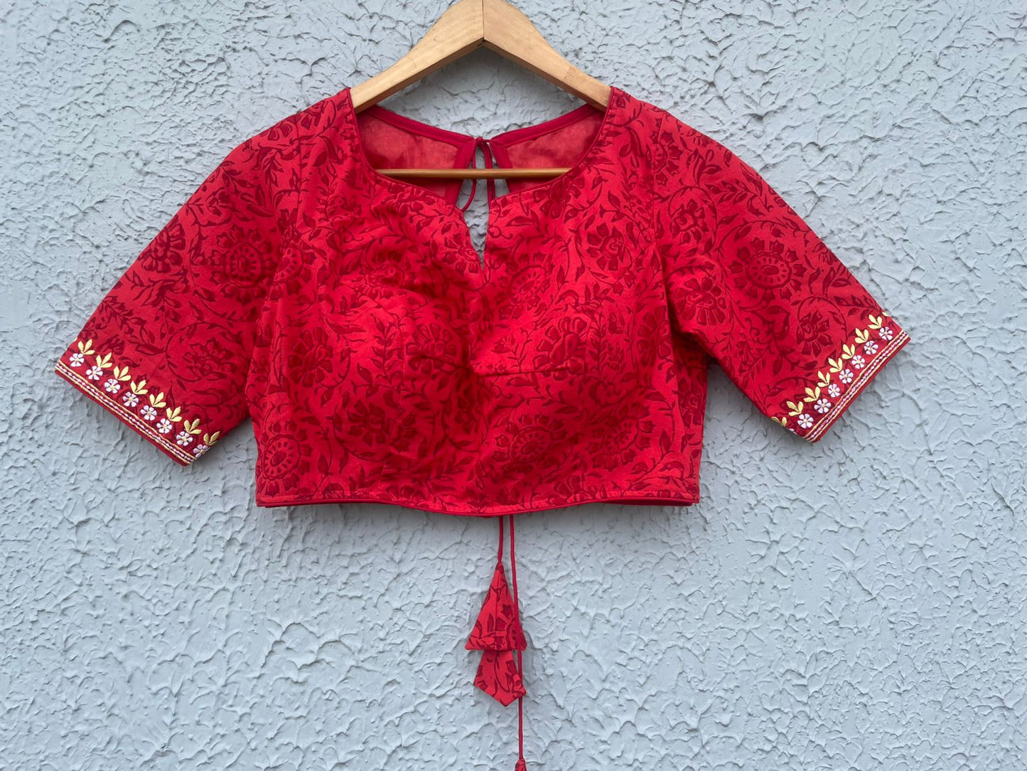 Cotton embroidered designer blouses