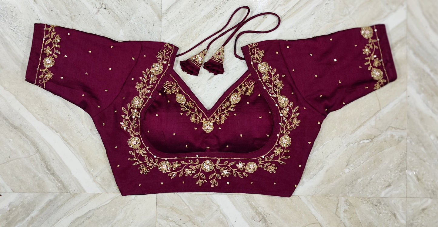 Mumtaz bridal jardosi work ready made blouse