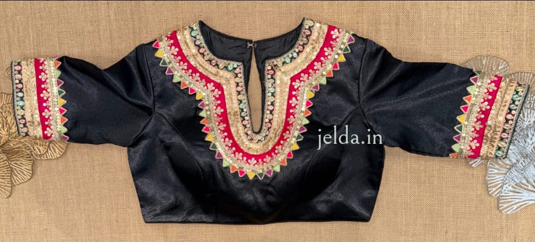 Festive Embroidered Modal Silk Blouse