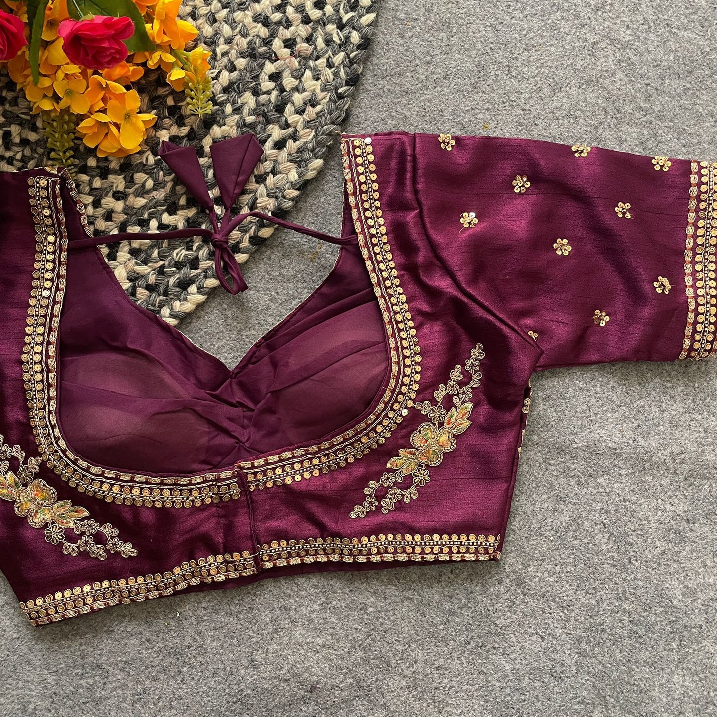 Heavy pure soft italian silk with tricot fuising ready made blouse
