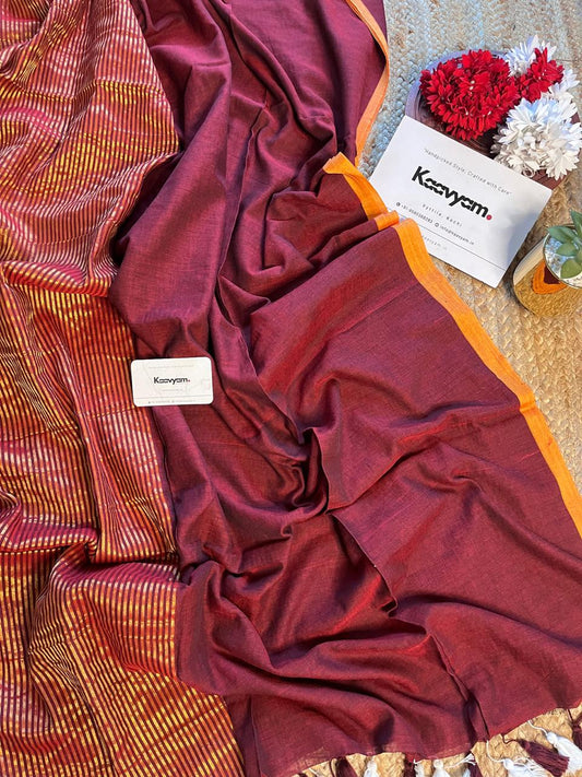 Pure Mul Mul cotton by cotton saree