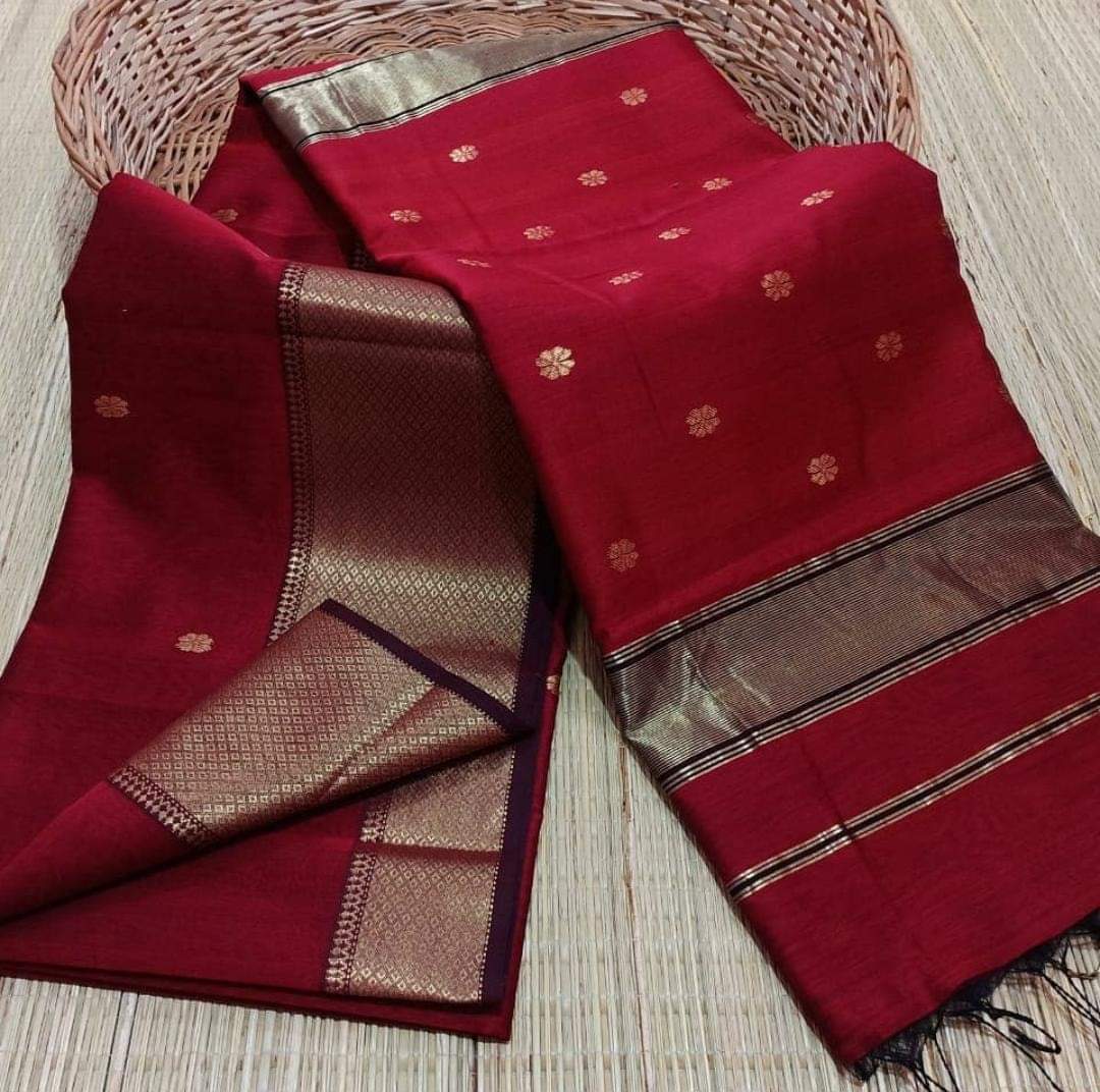 HANDLOOM MAHESHWARI COTTON SILK SAREE