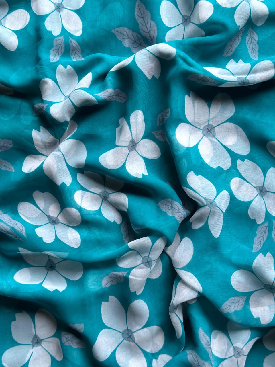 Soft georgett saree with floral prints in all over saree