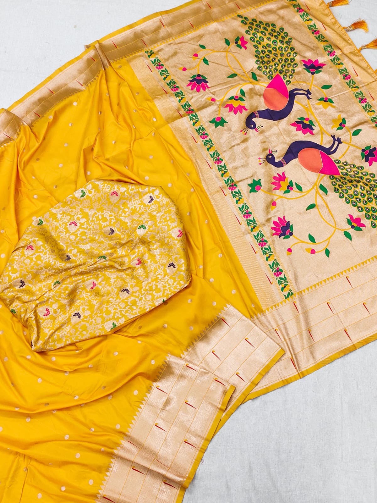 Soft Paithani silk saree