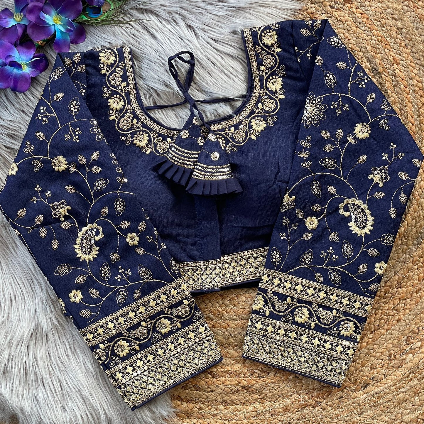 Heavy Embroidery Bridal Work ready made blouse