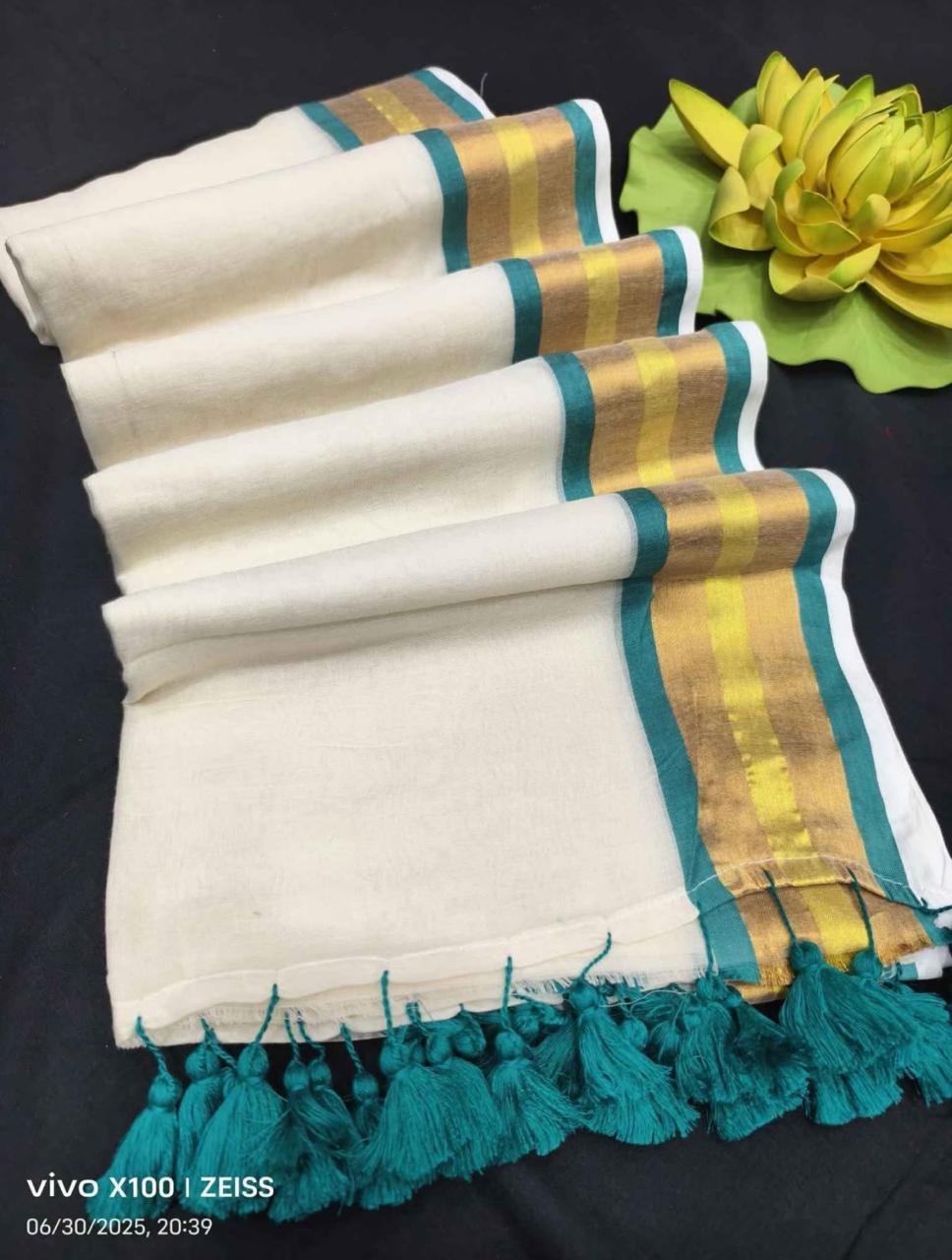 Pure Mul Mul cotton by catton saree
