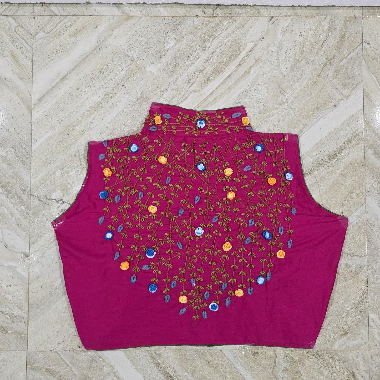 Kantha 3d work ready made blouse