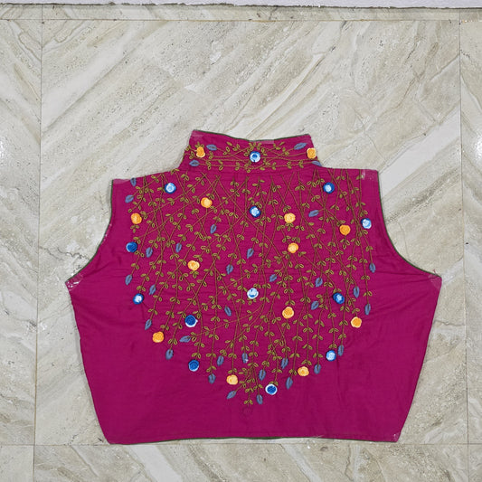 Kantha 3d work ready made blouse