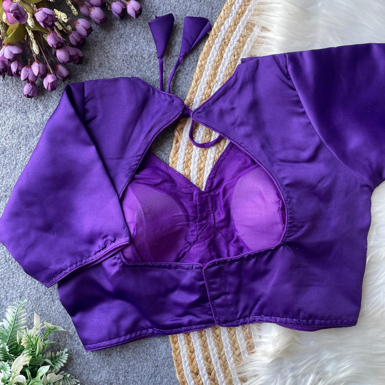 Pure malai satin - Premium Readymade Blouse