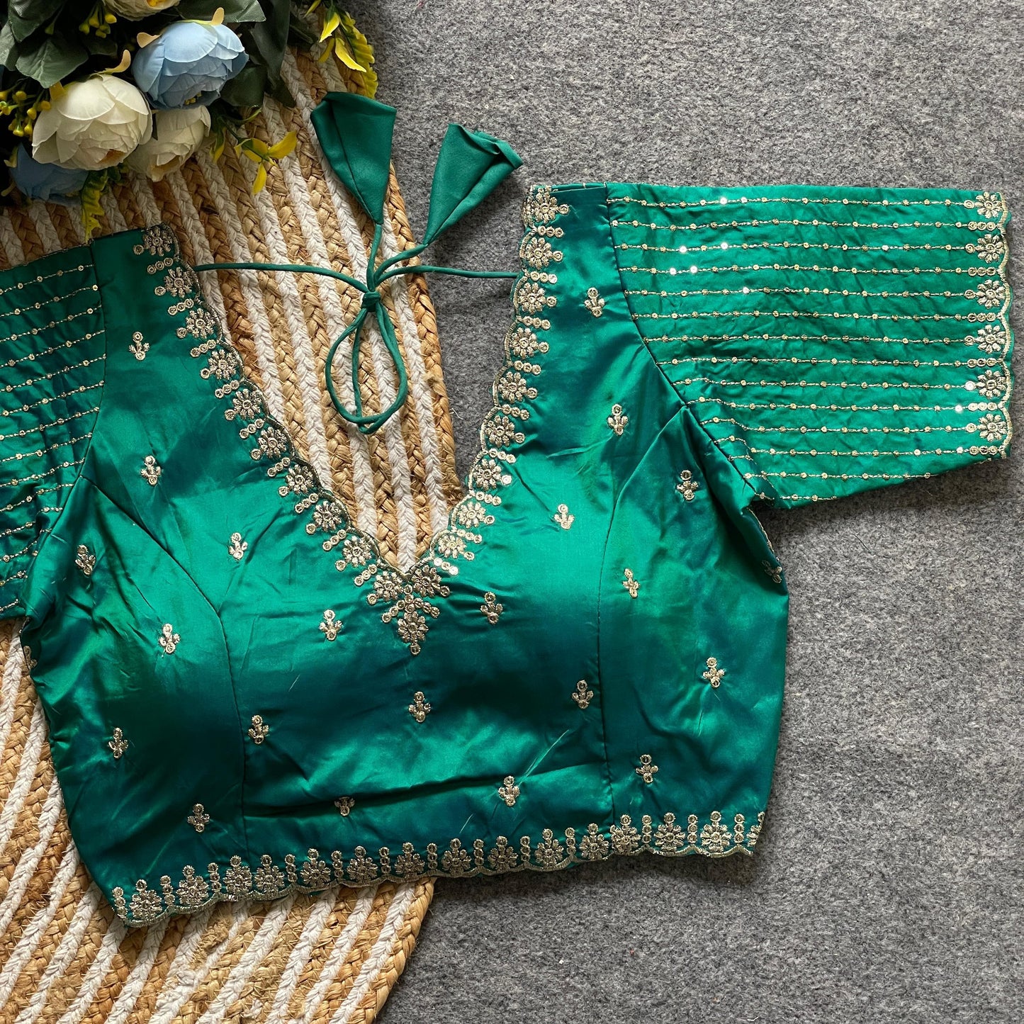 Banarasi silk ready made blouse