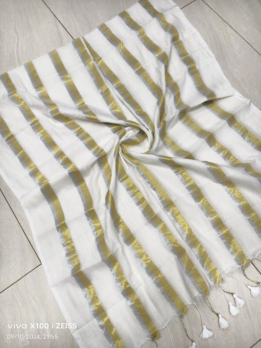 Pure Mul Mul cotton by cotton saree