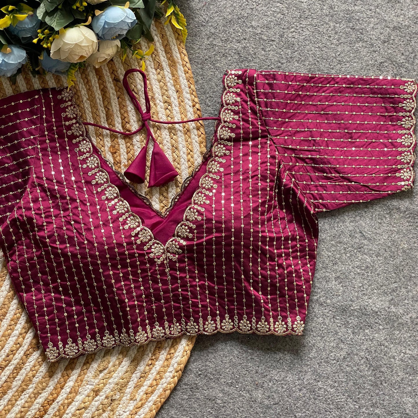 Banarasi silk ready made blouse