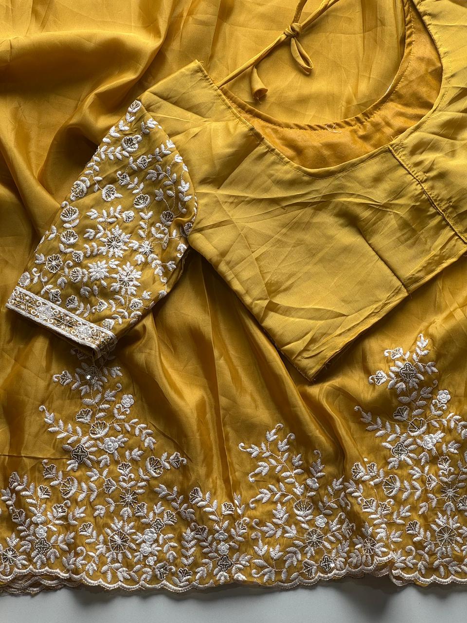 Soft crape silk saree