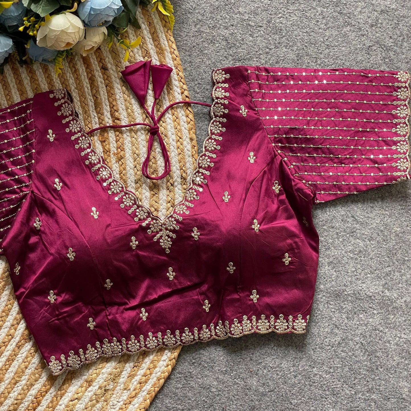 Banarasi silk ready made blouse