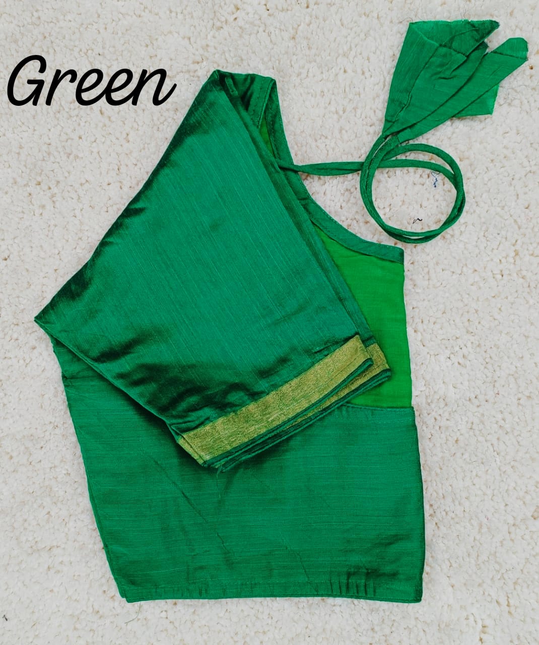 Ghicha silk round neck ready made blouses